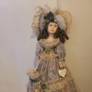Tall porcelain doll
